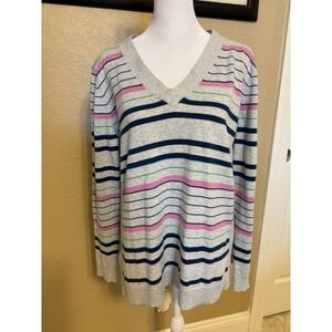 Gap Women's Lightweight Longsleeve Striped Sweater, Large, Classic